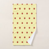 Niedliche Girly Strawberry auf Cream Badhandtuch Set (Handtuch)
