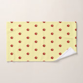 Niedliche Girly Strawberry auf Cream Badhandtuch Set (Handtuch)