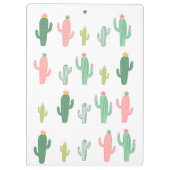 Niedliche Girly Succulent Cactus Personalisiert Klemmbrett (Rückseite)