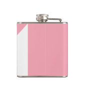 Niedliche girly tropische rosa und weiße Ananas Flachmann (Rückseite)