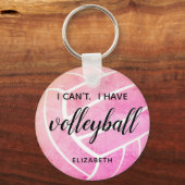 niedliche Girly Typografie, ich kann Volleyball ni Schlüsselanhänger (Vorderseite)