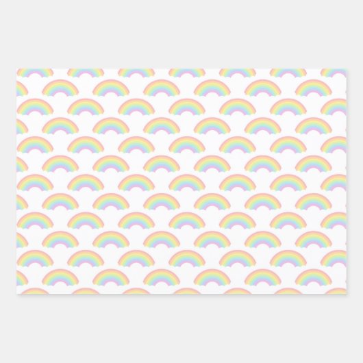 Niedliche Girly Unicorn Regenbogenstars Geschenkpapier Set (Vorderseite 2)