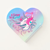 Niedliche Girly Unicorn und Glitzer Notebook Notizblock (Rückseite)