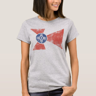 Niedliche Girly Vintage Grunge-Flagge von Wichita T-Shirt