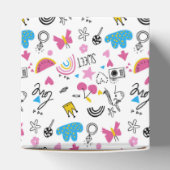 Niedliche Girly Whimsical Rainbow Farbige Illustri Geschenkschachtel (Oben)