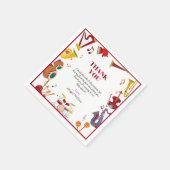 Niedliche Gitarre Musical Baby Dusche Vielen Dank Serviette (Ecke)