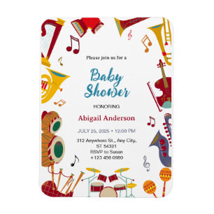 Niedliche Gitarre Musical Unique Baby Shower Einla Magnet