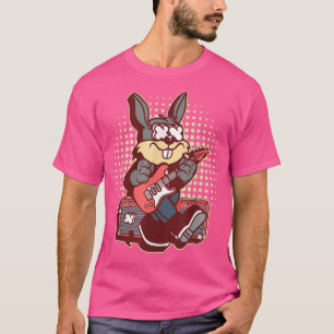 Niedliche Gitarre Ostern Sonniger Vater Bunny Guit T-Shirt