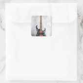 Niedliche Gitarre Quadratischer Aufkleber (Tasche)