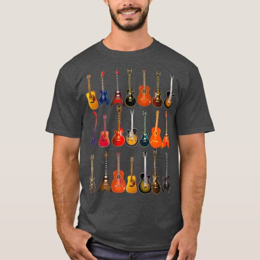 Niedliche Gitarre Rock'n'Roll - Musikinstrumente T-Shirt (Vorderseite)