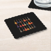 Niedliche Gitarrenrock und Roll Musical Instrument Untersetzer (angewinkelt)