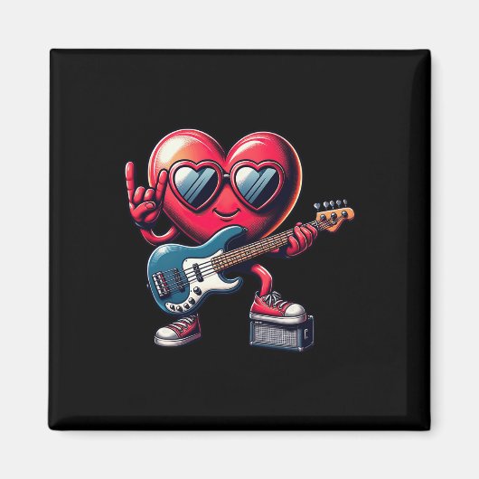 Niedliche Gitarrenspieler Kinder Mens Guitar Valen Magnet (Vorne)