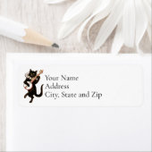 Niedliche Gitarrentanzkatzenadresse (Insitu)