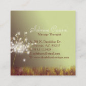 Niedliche Glitterie-Kronleuchter Quadratische Visitenkarte (Rückseite)