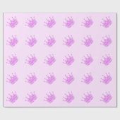 Niedliche Glitzer-Baby-Rosa-Kronprinzessin Geschenkpapier (Flach)