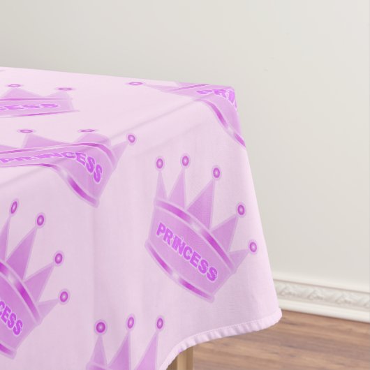 Niedliche Glitzer-Rosa-Baby-Mädchen-Kronprinzessin Tischdecke (Beispiel)