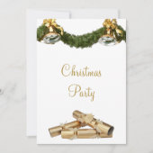 Niedliche Glocken & Crackers Weihnachtsfeiertage P Einladung (Vorderseite)
