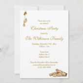 Niedliche Glocken & Crackers Weihnachtsfeiertage P Einladung (Rückseite)