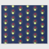 Niedliche Glow Bug Firefrefly Cartoon Abbildung Geschenkpapier (Flach)