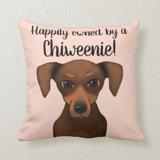 Niedliche glücklich besessene Chiweenie | Kissen