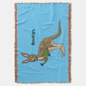 Niedliche glückliche australische Kangaroo-Abbildu Decke (Vorderseite Vertikal)