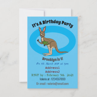 Niedliche glückliche australische Kangaroo-Abbildu Einladung