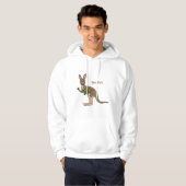 Niedliche glückliche australische Kangaroo-Abbildu Hoodie (Vorne ganz)