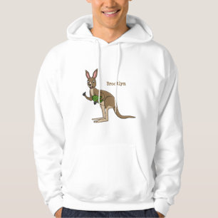 Niedliche glückliche australische Kangaroo-Abbildu Hoodie