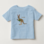 Niedliche glückliche australische Kangaroo-Abbildu Kleinkind T-shirt (Vorderseite)