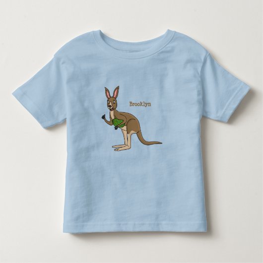 Niedliche glückliche australische Kangaroo-Abbildu Kleinkind T-shirt (Vorderseite)
