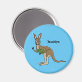 Niedliche glückliche australische Kangaroo-Abbildu Magnet (Vorderseite/Rückseite)