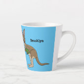 Niedliche glückliche australische Kangaroo-Abbildu Milchtasse (Rechts)