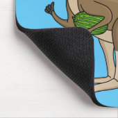 Niedliche glückliche australische Kangaroo-Abbildu Mousepad (Ecke)
