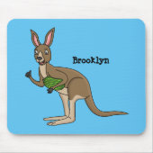 Niedliche glückliche australische Kangaroo-Abbildu Mousepad (Vorne)