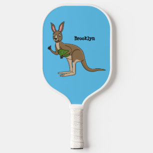 Niedliche glückliche australische Kangaroo-Abbildu Pickleball Schläger