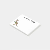 Niedliche glückliche australische Kangaroo-Abbildu Post-it Klebezettel (angewinkelt)