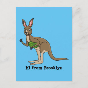 Niedliche glückliche australische Kangaroo-Abbildu Postkarte