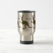 Niedliche glückliche australische Kangaroo-Abbildu Reisebecher (Mittel)
