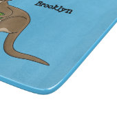 Niedliche glückliche australische Kangaroo-Abbildu Schneidebrett (Ecke)