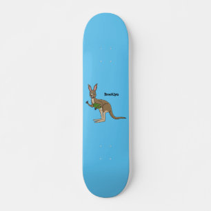 Niedliche glückliche australische Kangaroo-Abbildu Skateboard