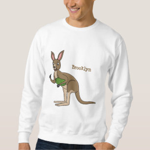 Niedliche glückliche australische Kangaroo-Abbildu Sweatshirt