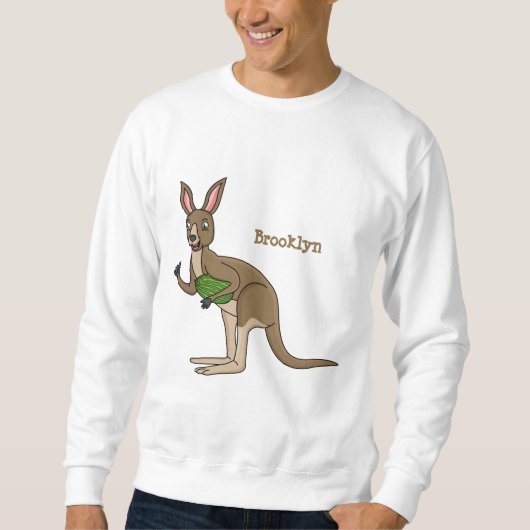 Niedliche glückliche australische Kangaroo-Abbildu Sweatshirt (Vorderseite)