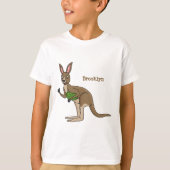 Niedliche glückliche australische Kangaroo-Abbildu T-Shirt (Vorderseite)