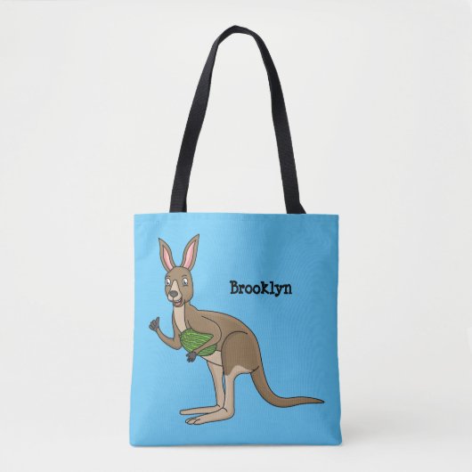 Niedliche glückliche australische Kangaroo-Abbildu Tasche (Vorderseite)