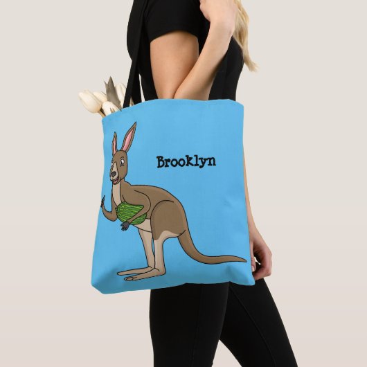 Niedliche glückliche australische Kangaroo-Abbildu Tasche (Von Nahem)