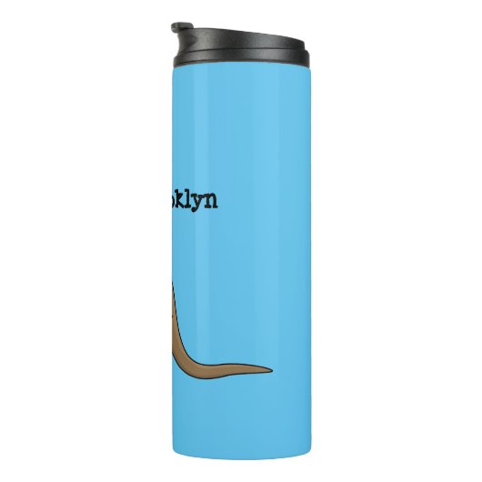 Niedliche glückliche australische Kangaroo-Abbildu Thermosbecher (Nach rechts gedreht)