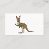 Niedliche glückliche australische Kangaroo-Abbildu Visitenkarte (Rückseite)