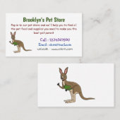 Niedliche glückliche australische Kangaroo-Abbildu Visitenkarte (Vorne/Hinten)