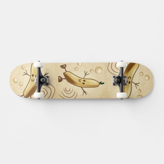 Niedliche glückliche Banane Skateboard (Horizontal)