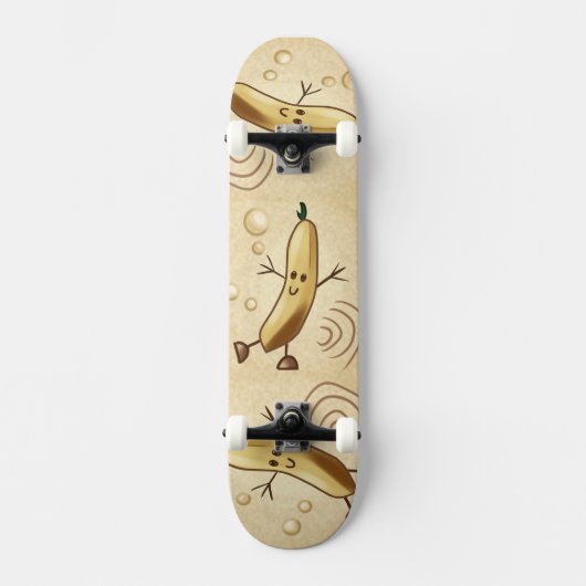 Niedliche glückliche Banane Skateboard (Vorderseite)